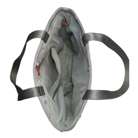 The Original Seatbelt Bag Silver Gray Shoulder Bag Purse 10” x 15” x 4” - Picture 5 of 8